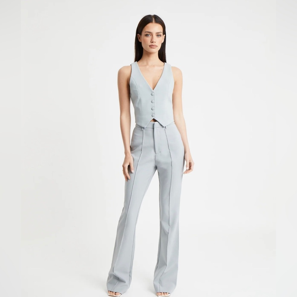 BOA Because of Alice Chocolate Brown Wide Leg Trousers in Sz L.